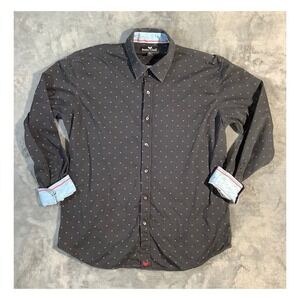 Butter Cloth Men's XL Black Geometric Button-Down Shirt